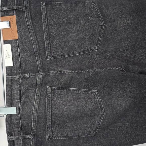 Judy Blue Faded Black Denim Tummy Control High Waist Skinny Fit Jean Size 18W - Picture 6 of 14